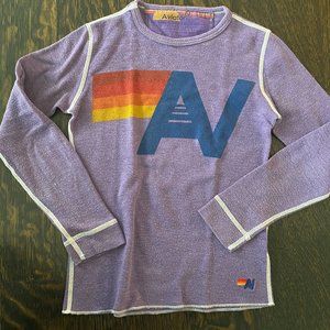 Aviator Nation Kids Logo Thermal - Purple size 10